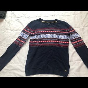 Tommy Hilfiger fair isle sweater w/ elbow patches